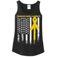 Childhood Cancer Awareness Flag Ladies Essential Tank