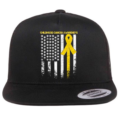 Childhood Cancer Awareness Flag Flatbill Hat