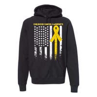 Childhood Cancer Awareness Flag Premium Hoodie