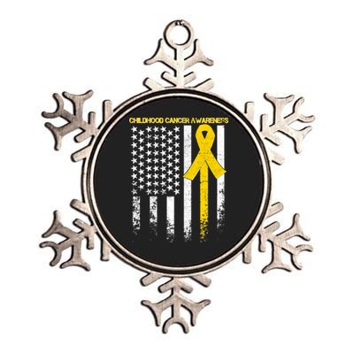 Childhood Cancer Awareness Flag Metallic Star Ornament