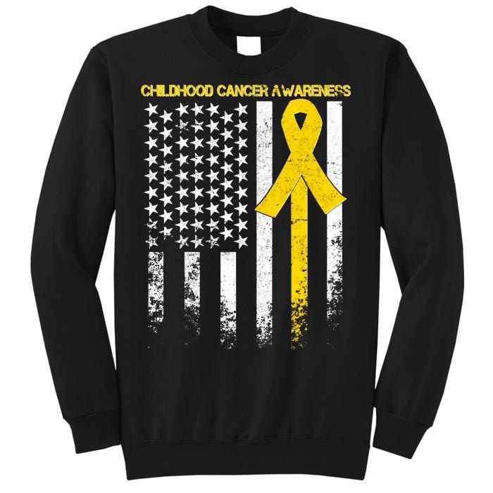 Childhood Cancer Awareness Flag Tall Sweatshirt