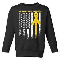 Childhood Cancer Awareness Flag Toddler Sweatshirt