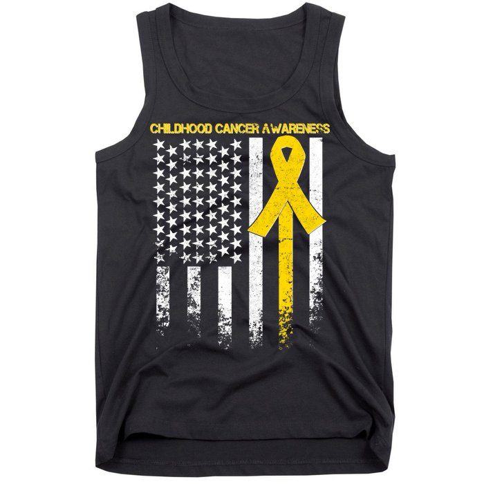 Childhood Cancer Awareness Flag Tank Top