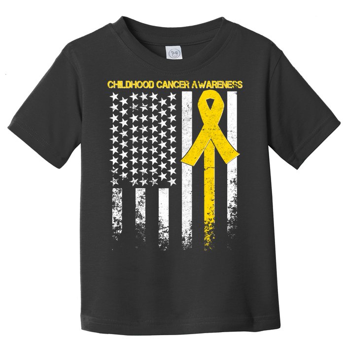 Childhood Cancer Awareness Flag Toddler T-Shirt