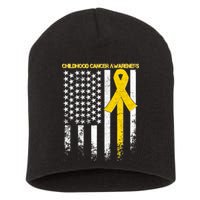 Childhood Cancer Awareness Flag Short Acrylic Beanie