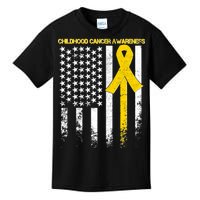 Childhood Cancer Awareness Flag Kids T-Shirt