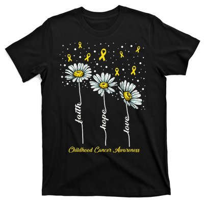 Childhood Cancer Awareness Flower Ribbons T-Shirt