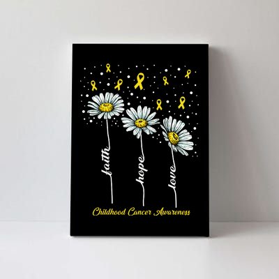 Childhood Cancer Awareness Flower Ribbons Canvas