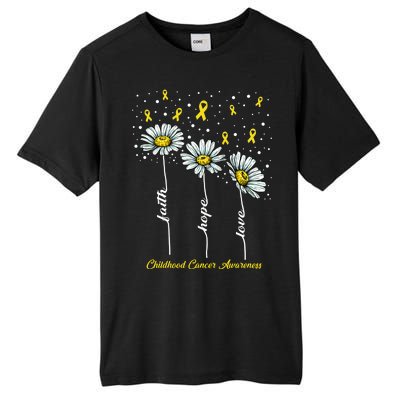 Childhood Cancer Awareness Flower Ribbons Tall Fusion ChromaSoft Performance T-Shirt