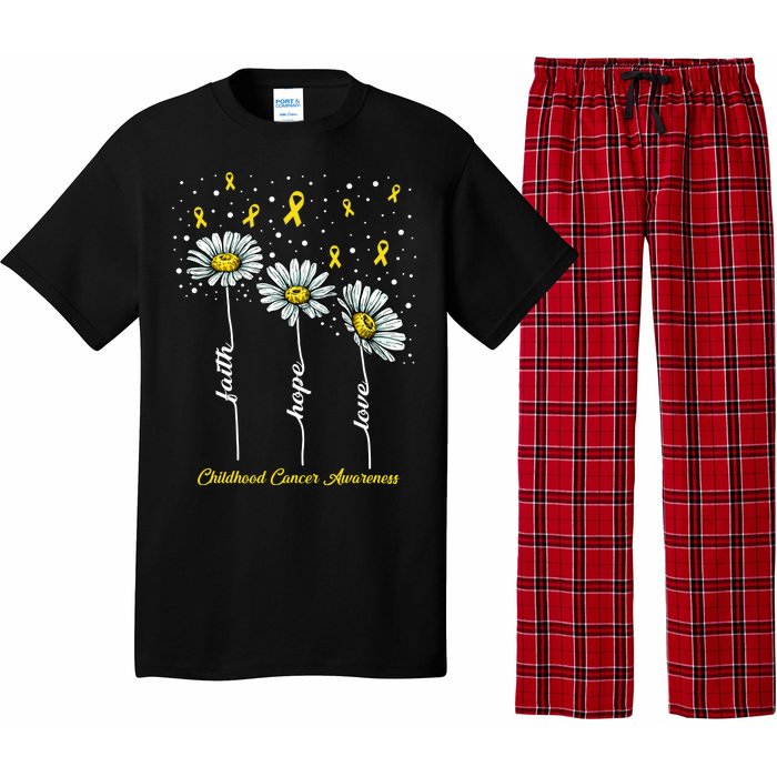 Childhood Cancer Awareness Flower Ribbons Pajama Set