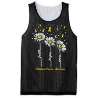 Childhood Cancer Awareness Flower Ribbons Mesh Reversible Basketball Jersey Tank