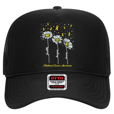 Childhood Cancer Awareness Flower Ribbons Trucker Hat