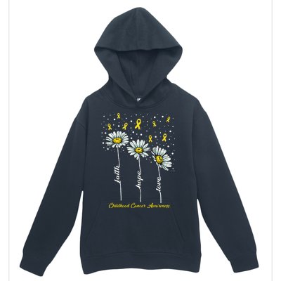 Childhood Cancer Awareness Flower Ribbons Urban Pullover Hoodie