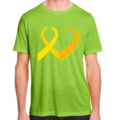 Childhood Cancer Awareness Yellow Ribbon Heart Adult ChromaSoft Performance T-Shirt