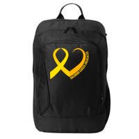 Childhood Cancer Awareness Yellow Ribbon Heart City Backpack