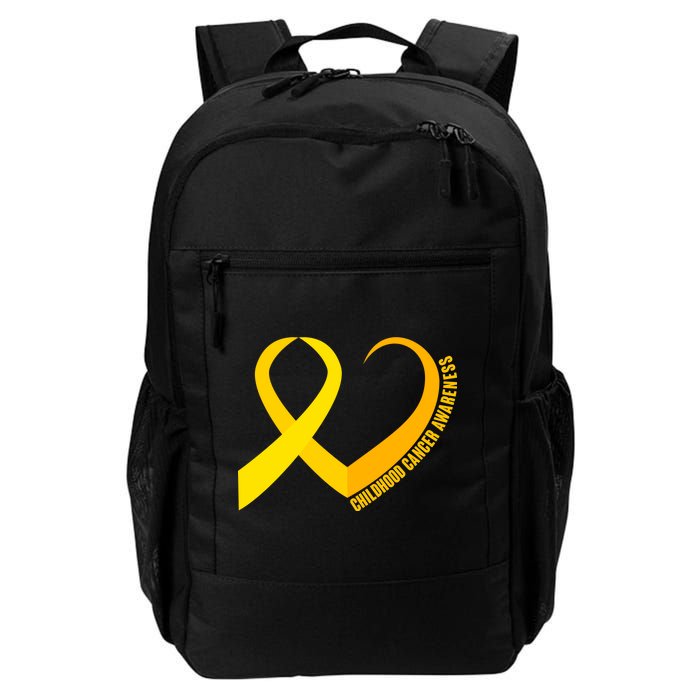 Childhood Cancer Awareness Yellow Ribbon Heart Daily Commute Backpack