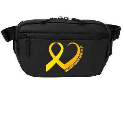 Childhood Cancer Awareness Yellow Ribbon Heart Crossbody Pack