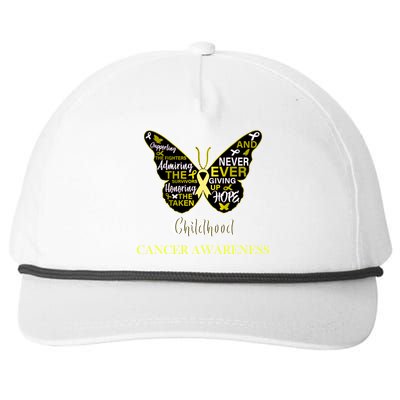 Childhood Cancer butterfly  Snapback Five-Panel Rope Hat