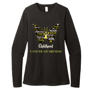 Childhood Cancer butterfly  Womens CVC Long Sleeve Shirt