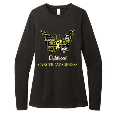 Childhood Cancer butterfly  Womens CVC Long Sleeve Shirt