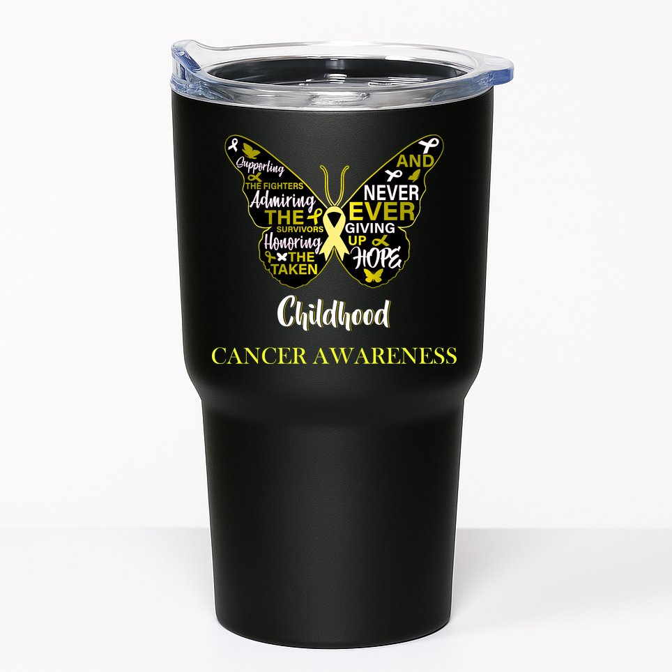 Childhood Cancer butterfly  Tumbler