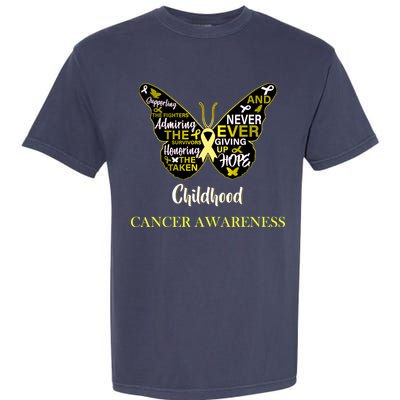 Childhood Cancer butterfly  Garment-Dyed Heavyweight T-Shirt