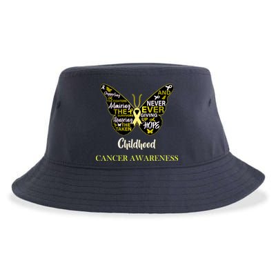 Childhood Cancer butterfly  Sustainable Bucket Hat