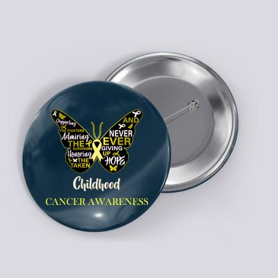 Childhood Cancer butterfly  Button