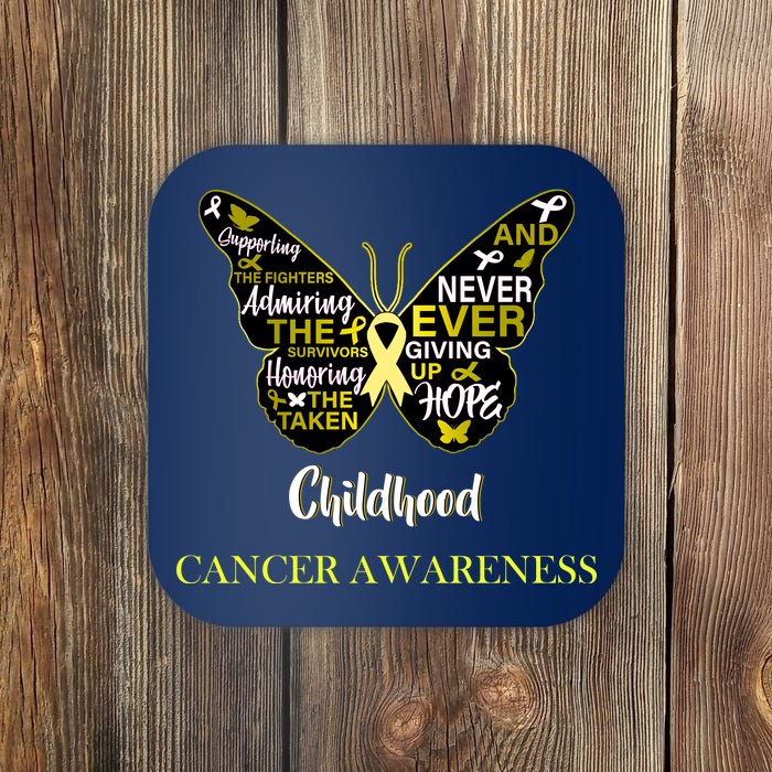 Childhood Cancer butterfly  Coaster