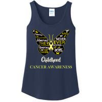 Childhood Cancer butterfly  Ladies Essential Tank