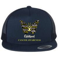 Childhood Cancer butterfly  Flatbill Hat