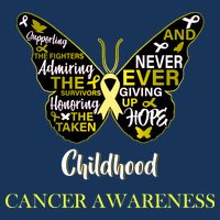 Childhood Cancer butterfly  Flatbill Hat