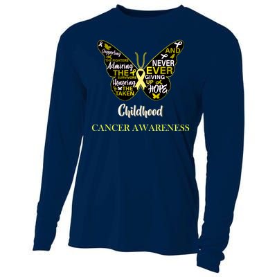 Childhood Cancer butterfly  Cooling Performance Long Sleeve Crew