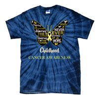 Childhood Cancer butterfly  Tie-Dye T-Shirt