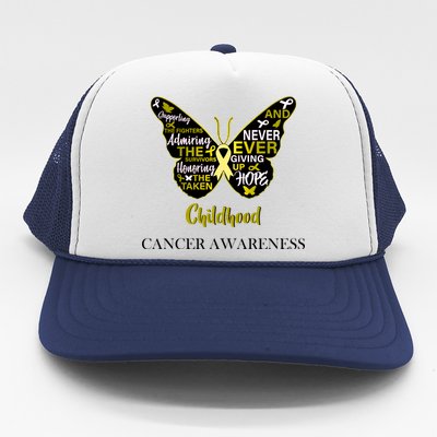 Childhood Cancer butterfly  Trucker Hat