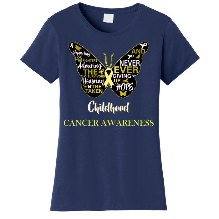 Childhood Cancer butterfly  Women's T-Shirt