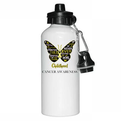 Childhood Cancer butterfly  Aluminum Water Bottle