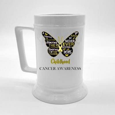 Childhood Cancer butterfly  Beer Stein