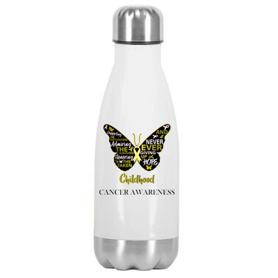 Childhood Cancer butterfly  Stainless Steel Insulated Water Bottle