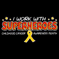 Childhood Cancer I Work With Superheroes Impact Tech Backpack