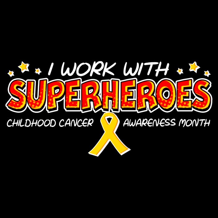 Childhood Cancer I Work With Superheroes Impact Tech Backpack