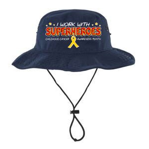 Childhood Cancer I Work With Superheroes Legacy Cool Fit Booney Bucket Hat