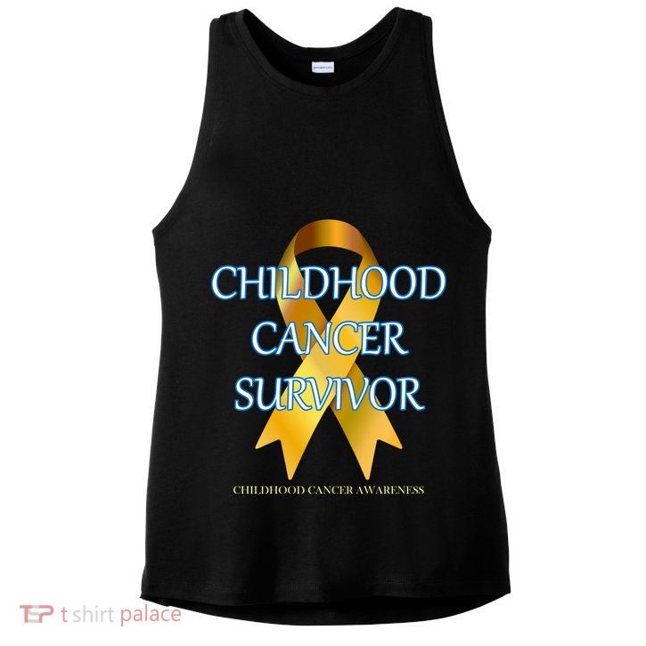 Childhood Cancer Survivor Ladies PosiCharge Tri-Blend Wicking Tank