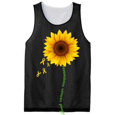 Children's Cancer Awareness Sunflower Mesh Reversible Basketball Jersey Tank