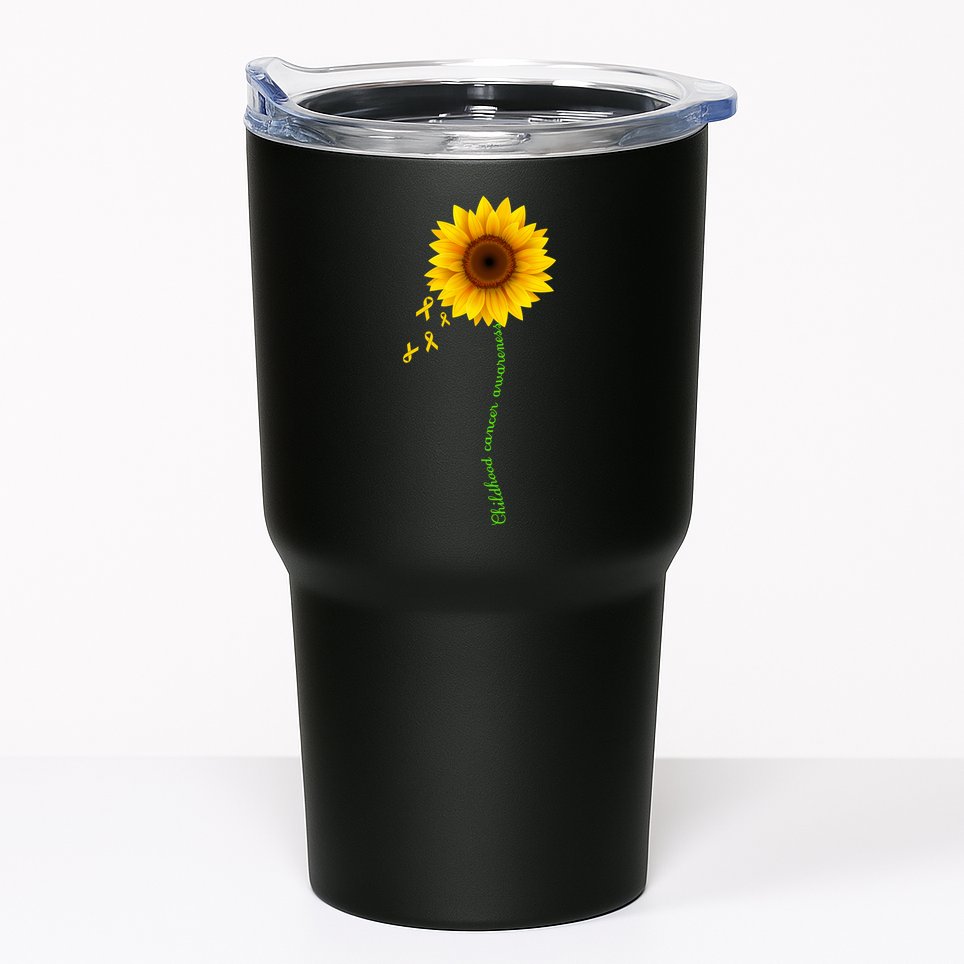 Children's Cancer Awareness Sunflower Tumbler