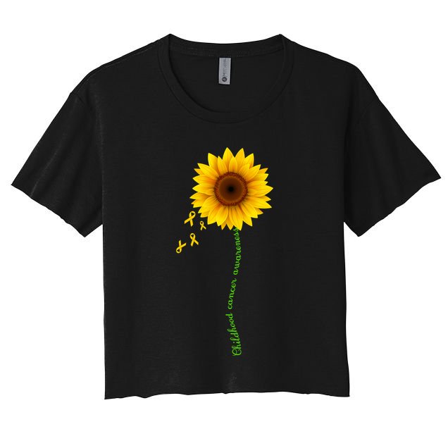 Children's Cancer Awareness Sunflower Crop Top