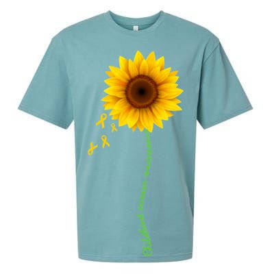 Children's Cancer Awareness Sunflower Sueded Cloud Jersey T-Shirt