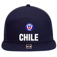 Chile Chilean Flag Soccer Futbol 7 Panel Mesh Trucker Snapback Hat