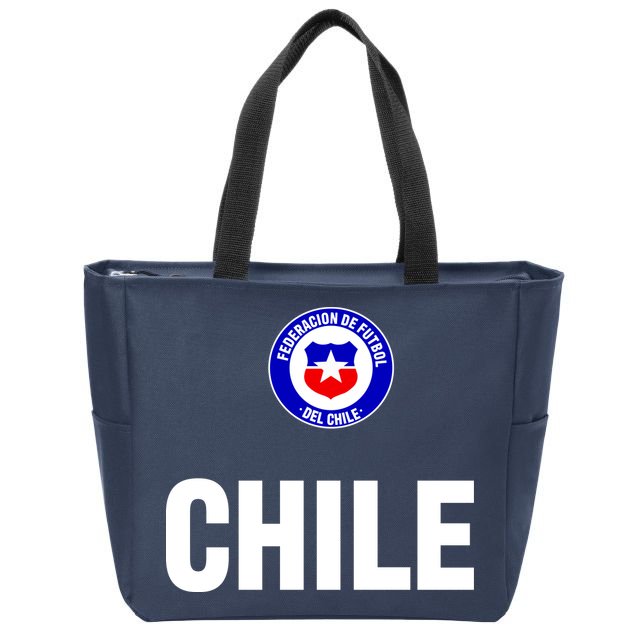 Chile Chilean Flag Soccer Futbol Zip Tote Bag