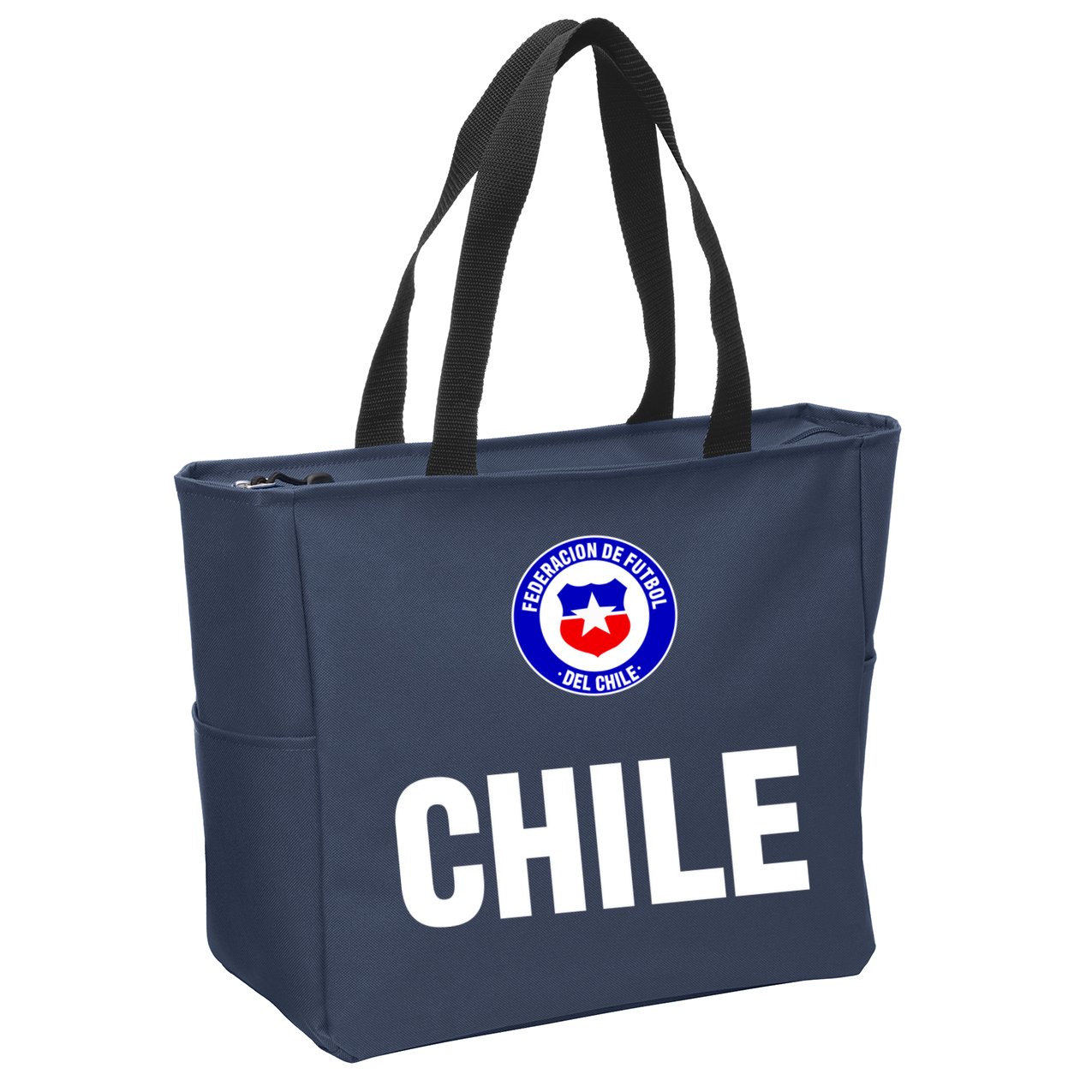 Chile Chilean Flag Soccer Futbol Zip Tote Bag